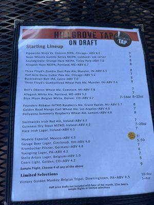 Menu photo 4 Hillgrove Tap Western Springs, IL