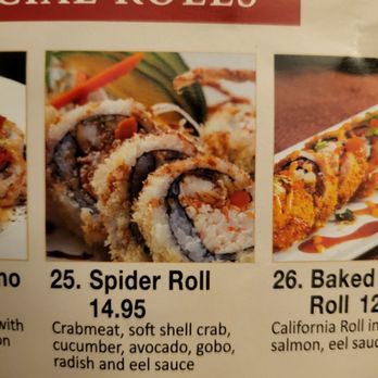 A-Ru Sushi - Spider roll pic from their menu - Sushi Bars Near Me - Buellton, California A-Ru Sushi - Spider roll pic from their menu - Sushi Bars Near Me - Buellton, California