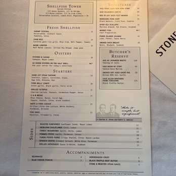 Stone & Webster Chophouse - Menu - Steakhouses Near Me - Savannah, Georgia