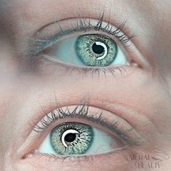 Natural Beauty Permanent Cosmetics By Kelly - Two year old Lash Enhancement tattoo. Top and bottom. What you can expect from aged permanent make up when done correctly.