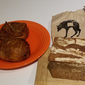 Sea Wolf Bakers - Pear croissant pastry, chocolate croissant and half loaf of sourdough rye bread. Delicious! - Bakeries Near Me - Seattle, Washington Sea Wolf Bakers - Pear croissant pastry, chocolate croissant and half loaf of sourdough rye bread. Delicious! - Bakeries Near Me - Seattle, Washington