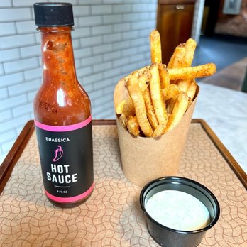 Brassica - Brassica fries with secret sauce and their house hot sauce - Mediterranean Near Me - Columbus, Ohio Brassica - Brassica fries with secret sauce and their house hot sauce - Mediterranean Near Me - Columbus, Ohio