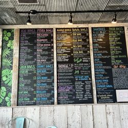 Playa Bowls - Menu