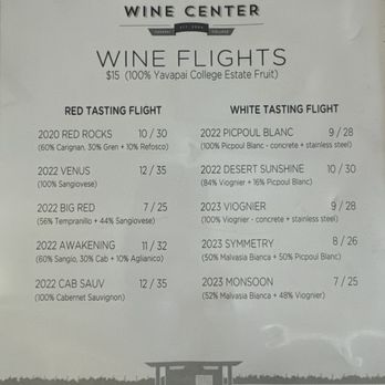 Southwest Wine Center - Menu 6/30/24 - Wine Tasting Room Near Me - Clarkdale, Arizona Southwest Wine Center - Menu 6/30/24 - Wine Tasting Room Near Me - Clarkdale, Arizona