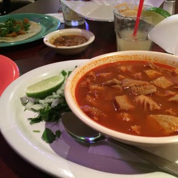 Poblano's Mexican Grill - A bowl of menudo. Lots of yummy tripe but barely any hominy. - Mexican Near Me - Houston, Texas Poblano's Mexican Grill - A bowl of menudo. Lots of yummy tripe but barely any hominy. - Mexican Near Me - Houston, Texas