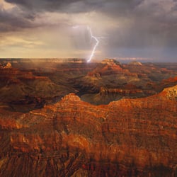 Fire in the sky photo of the grand canyon