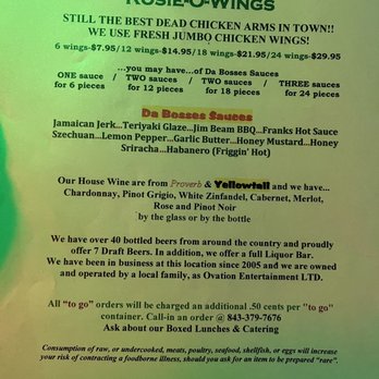 Rosie O'Gradys - Menu May 2023 - Sports Bars Near Me - Beaufort, South Carolina