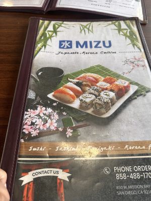 Menu photo 5 Mizu San Diego, CA
