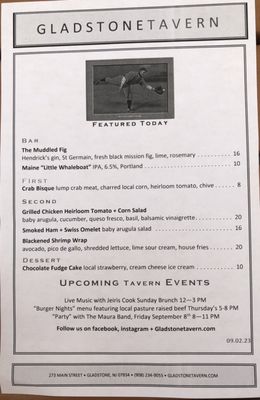 Menu photo 6 Gladstone Tavern Gladstone, NJ