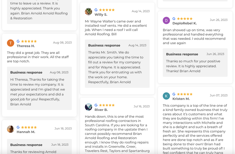 Slide of Arnold Roofing & Restoration