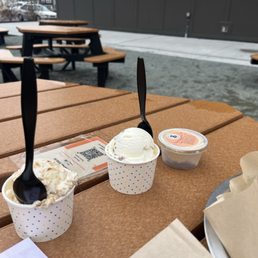 Hooman ice cream and pup cup Hooman ice cream and pup cup