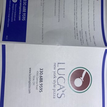 Luca's New York Style Pizza - Menu March 2023 - Pizza Near Me - Stow, Ohio Luca's New York Style Pizza - Menu March 2023 - Pizza Near Me - Stow, Ohio