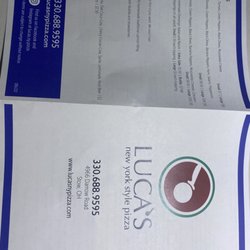 Luca's New York Style Pizza - Menu March 2023
