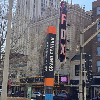 The Fox Theatre - The street view of Fox Theater, daytime view. - Performing Arts Near Me - Saint Louis, Missouri The Fox Theatre - The street view of Fox Theater, daytime view. - Performing Arts Near Me - Saint Louis, Missouri