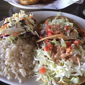 California Fish Grill - Shrimp Taco combo. Tacos were stuffed with shrimp & so delicious !! - Seafood Near Me - Brea, California