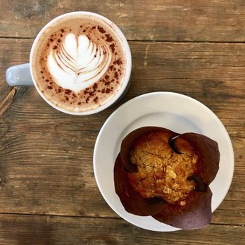 Photo of Streamline - San Francisco, CA, United States. Mocha ($5) | Banana Oat Muffin ($4.75)