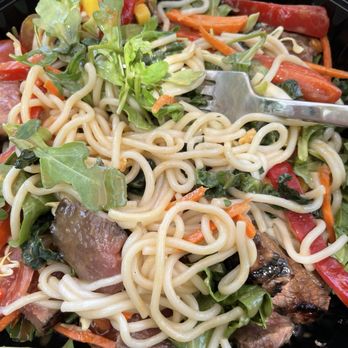 Cafeteria 15L - Thai Steak Salad prepared with unwelcome arugula instead of cabbage as the menu suggests. - Breakfast & Brunch Near Me - Sacramento, California