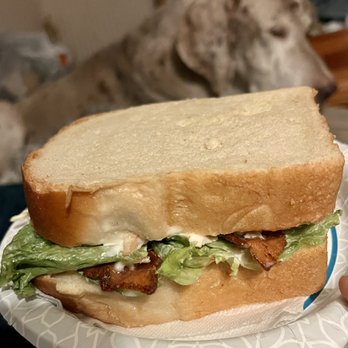 Village Baker - Homemade BLT using Village Baker's thick-sliced white bread. - Pizza Near Me - Sandy, Utah Village Baker - Homemade BLT using Village Baker's thick-sliced white bread. - Pizza Near Me - Sandy, Utah