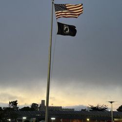 US Post Office - Flagpole outside Evans Ave PO
