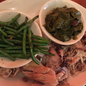 The Pit - Pulled Pork w/ incredible Collards and decent Green Beans! - Barbeque Near Me - Raleigh, North Carolina