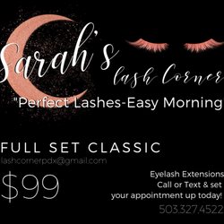 Sarah's Lash Corner - #LetsLash #EyelashExtensions #WilsonvilleOregon