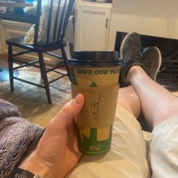 Large latte.