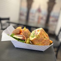 Twisted Sweets and Savory - Hungarian on Jalapeño Bagel sandwich!