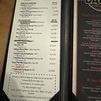Dad's Pub & Grub - Draft list - American Near Me - Pittsburgh, Pennsylvania Dad's Pub & Grub - Draft list - American Near Me - Pittsburgh, Pennsylvania