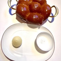 Warm Parker house rolls, cultured Vermont butter and sea salt