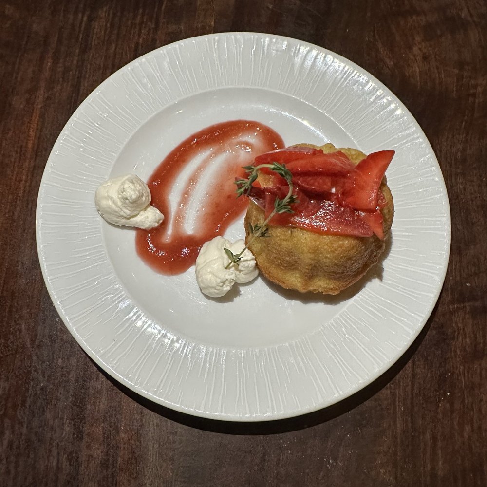 Mayrose - Almond thyme olive oil cake - IG @bougiefoodieboi - New American Near Me - Portland, Oregon