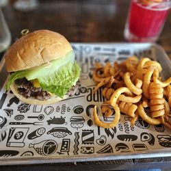 Milkhouse - Simple Man burger + curly fries
