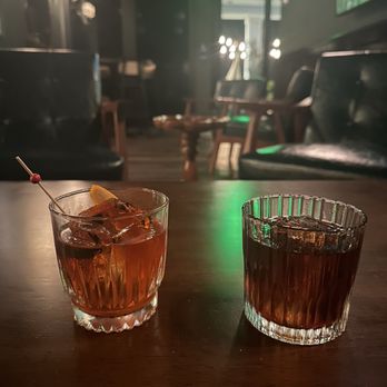 Verde Restaurant - Old fashioned (left) and Coffee and Cigarettes (right) - New American Near Me - Costa Mesa, California Verde Restaurant - Old fashioned (left) and Coffee and Cigarettes (right) - New American Near Me - Costa Mesa, California