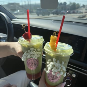 Coffee Con Pan - Strawberry Matcha and mango matcha - Sandwiches Near Me - Tulsa, Oklahoma