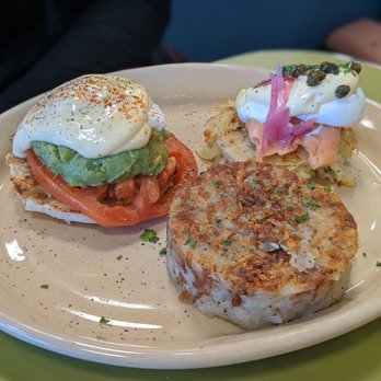 Snooze, an A.M. Eatery - Build your own Bennie (avocado and salmon) - Breakfast & Brunch Near Me - Austin, Texas Snooze, an A.M. Eatery - Build your own Bennie (avocado and salmon) - Breakfast & Brunch Near Me - Austin, Texas