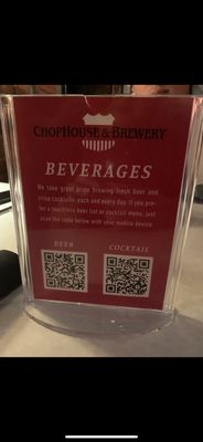 Menu photo 2 ChopHouse & Brewery Denver, CO