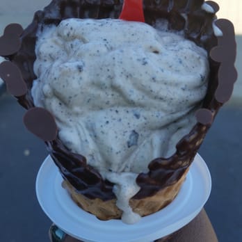 Dairy Queen Ltd Brazier - Chocolate dipped waffle cone with cookie jar (oreos, cookie dough, chocolate fudge) ice cream. - Fast Food Near Me - Lansing, Michigan Dairy Queen Ltd Brazier - Chocolate dipped waffle cone with cookie jar (oreos, cookie dough, chocolate fudge) ice cream. - Fast Food Near Me - Lansing, Michigan