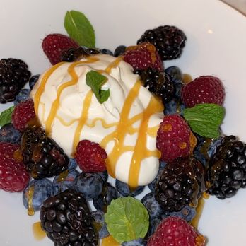 Cara Restaurant - Berries and Chantilly cream - New American Near Me - Los Angeles, California