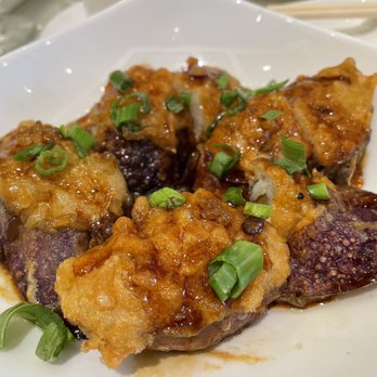 Sea Harbour Seafood Restaurant - Pan-Fried Eggplant with Cuttlefish: great choice! - Dim Sum Near Me - Richmond, British Columbia