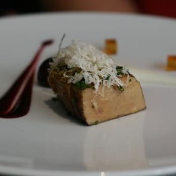 The Fat Duck - Roasted foie gras, cherry, almond gel, camomile - British Near Me - Berkshire, WNM