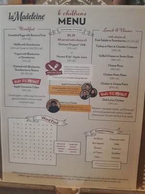 Menu photo 2 la Madeleine Harahan, LA