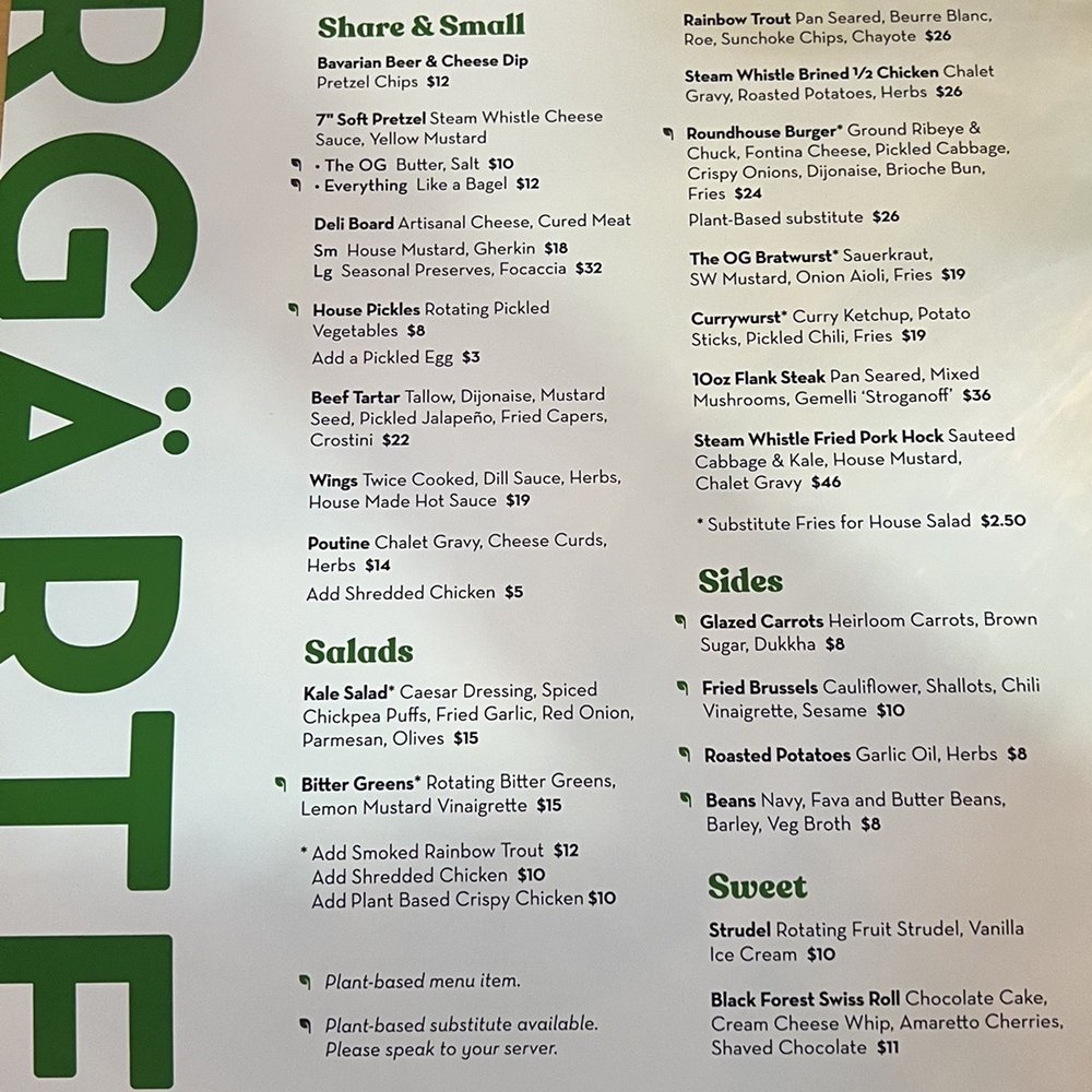 Steam Whistle Kitchen - New (October 2022) food menu - Salad Near Me - Toronto, Ontario Steam Whistle Kitchen - New (October 2022) food menu - Salad Near Me - Toronto, Ontario