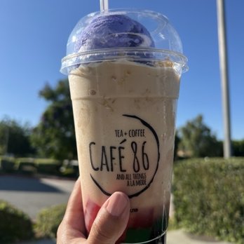 Cafe 86 - Ube Halo Halo - Coffee & Tea Near Me - Chino Hills, California