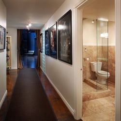Studio 31 - Runners cover the floor to keep sound down from hard shoes and separation curtains add to privacy and sound reduction.