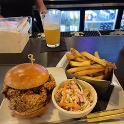 The Oak Stave Drinkery & Eatery - Southern Fried Chicken Sandwich