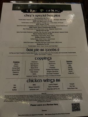 Menu photo 2 The Snug Savannah, GA Menu photo 2 The Snug Savannah, GA