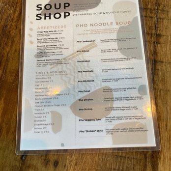 Soup Shop - Menu - Vietnamese Near Me - South Gate, California Soup Shop - Menu - Vietnamese Near Me - South Gate, California