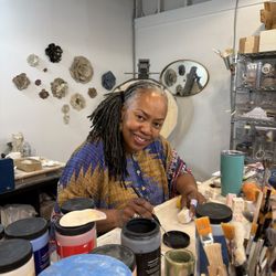Crystal Shade Pottery - Pam taking classes with Crystal Shade
