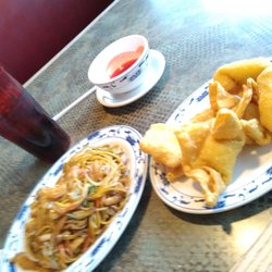 China Restaurant - Shrimp lo mein and crab rangoon