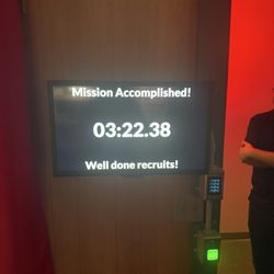 Back In Time Escape Rooms - Arlington - Screen shown when you successfully escape!
