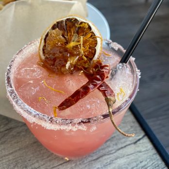 Bottega Italia - Spicy Watermelon Margarita        Milagro Reposado, Meyer's Lemon,  Jalapeño Honey, Ancho Reyes Chile. - Pizza Near Me - Temecula, California
